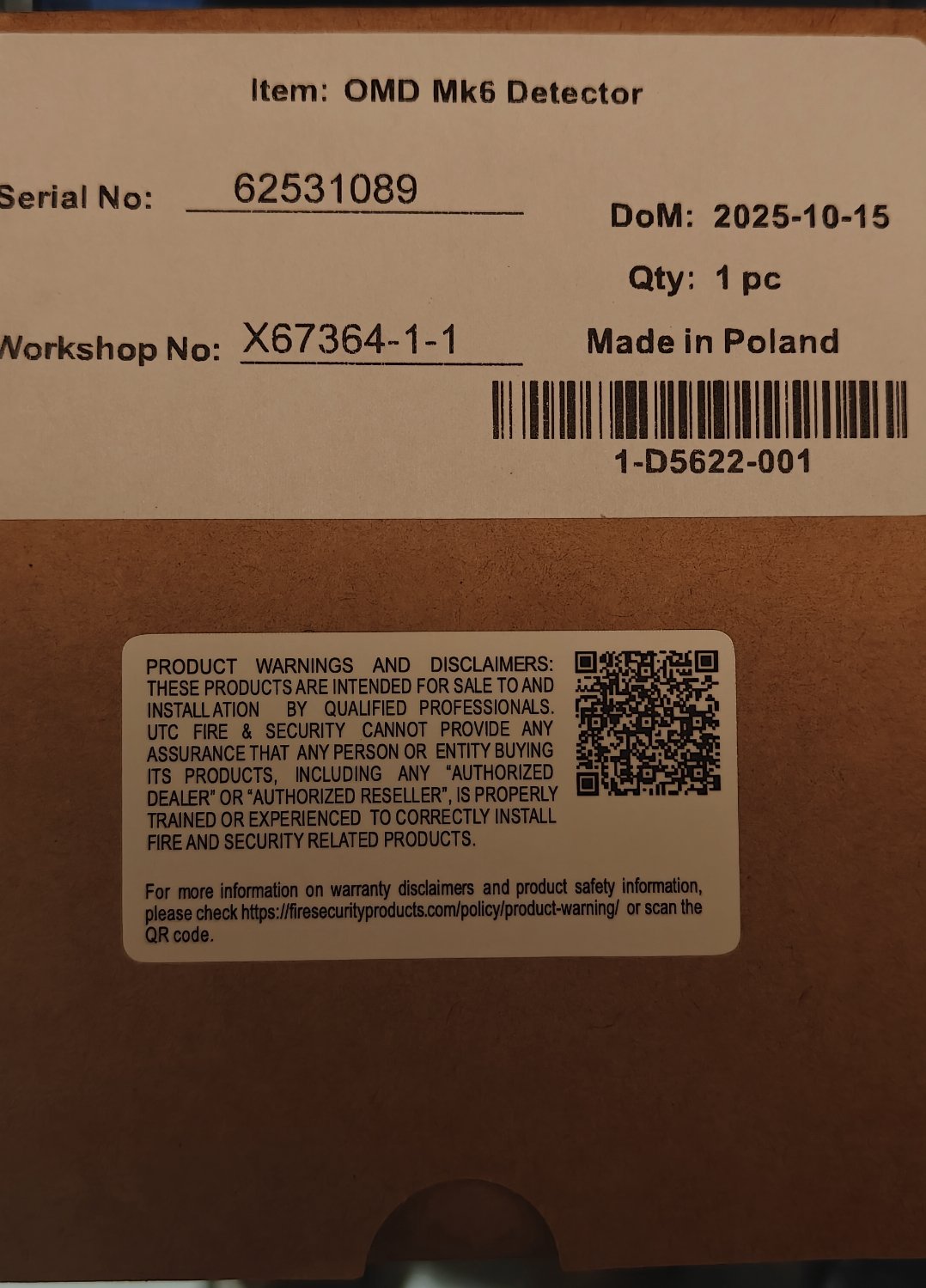 Product label